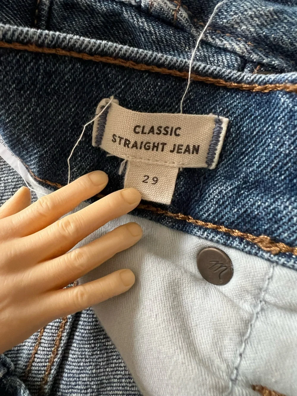 Madewell High Waist Classic Straight Leg Jeans Size 29 Medium Wash Minimalist